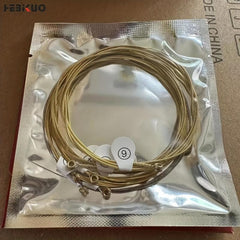 6-String Folk Guitar String Set Brass and Steel