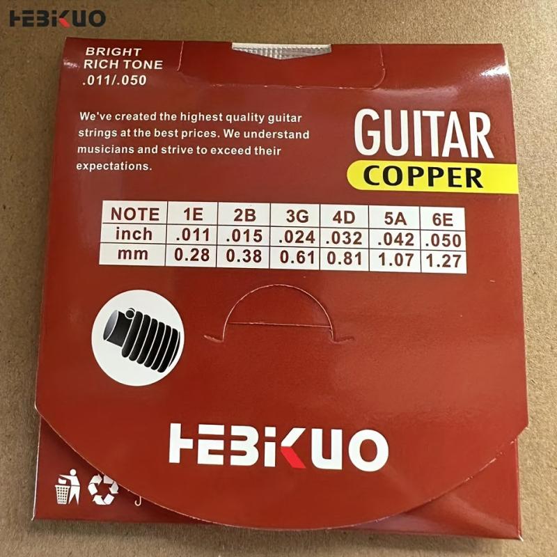 6-String Folk Guitar String Set Brass and Steel