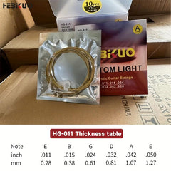 6-String Folk Guitar String Set Brass and Steel