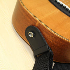 Guitar Strap PU Faux Leather Canvas Woven Strap Sturdy Durable Beginners