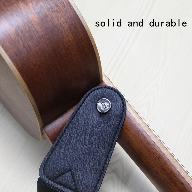 Guitar Strap PU Faux Leather Canvas Woven Strap Sturdy Durable Beginners