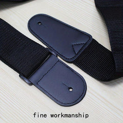 Guitar Strap PU Faux Leather Canvas Woven Strap Sturdy Durable Beginners