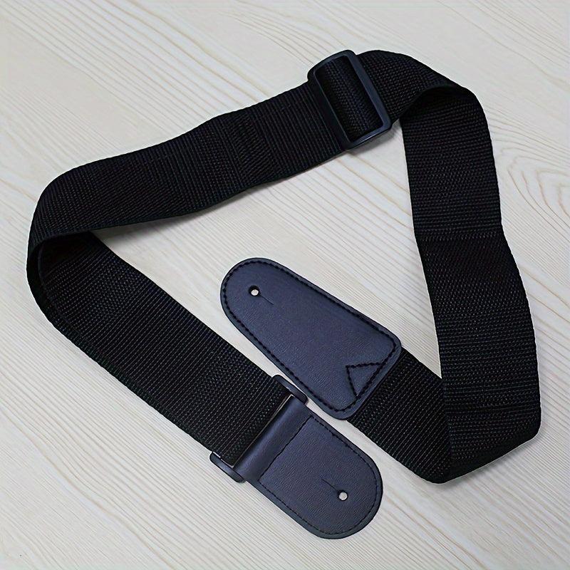 Guitar Strap PU Faux Leather Canvas Woven Strap Sturdy Durable Beginners