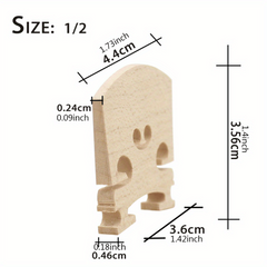High Maple Violin Bridge 4/4-1/8 Sizes