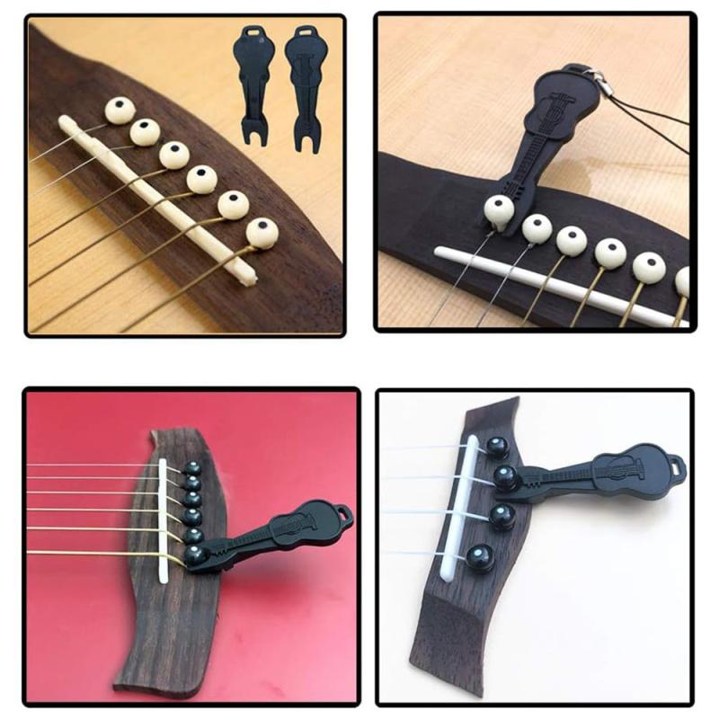 Plastic Acoustic Guitar Bridge Pins 6pcs Ivory