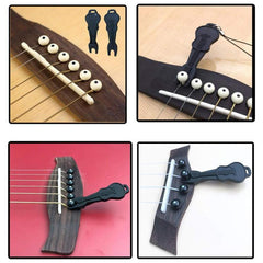 Plastic Acoustic Guitar Bridge Pins 6pcs Ivory