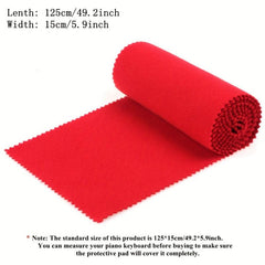 Soft Red Piano Keyboard Protective Cover Cloth 125