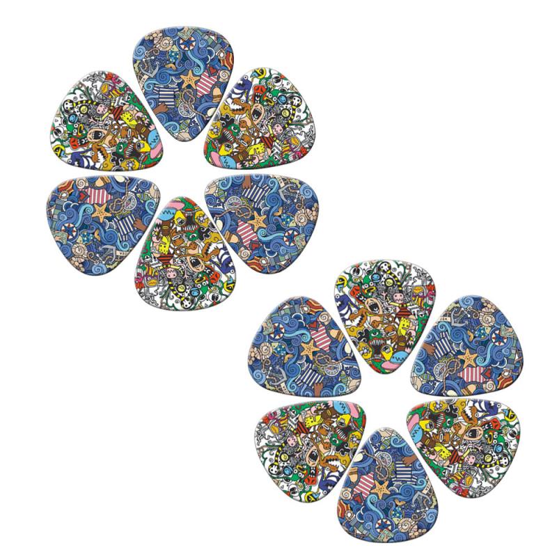 10pcs PVC Guitar Pick Set 0.46 0.71 1.0mm Thickness