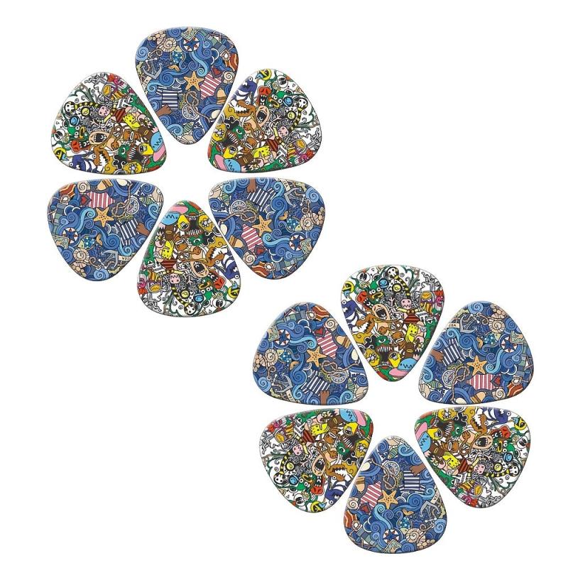 10pcs PVC Guitar Pick Set 0.46 0.71 1.0mm Thickness
