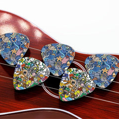 10pcs PVC Guitar Pick Set 0.46 0.71 1.0mm Thickness