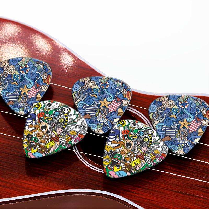 10pcs PVC Guitar Pick Set 0.46 0.71 1.0mm Thickness