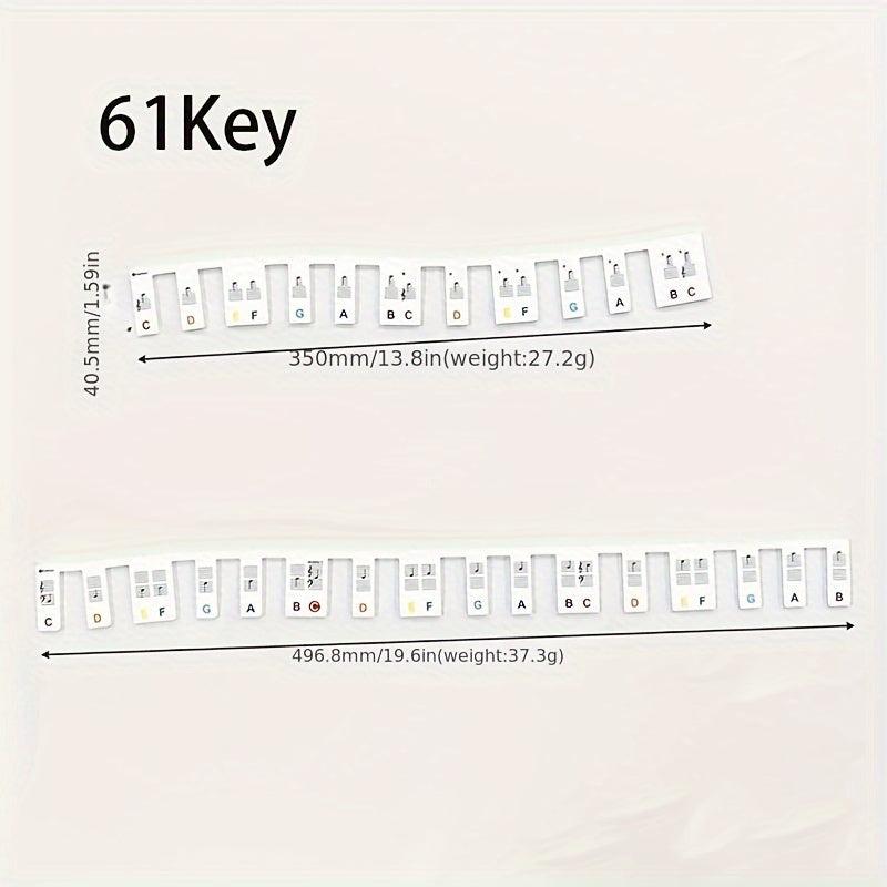 Piano Electronic Organ Silicone Keyboard Sticker Beginner Guide 88 Keys