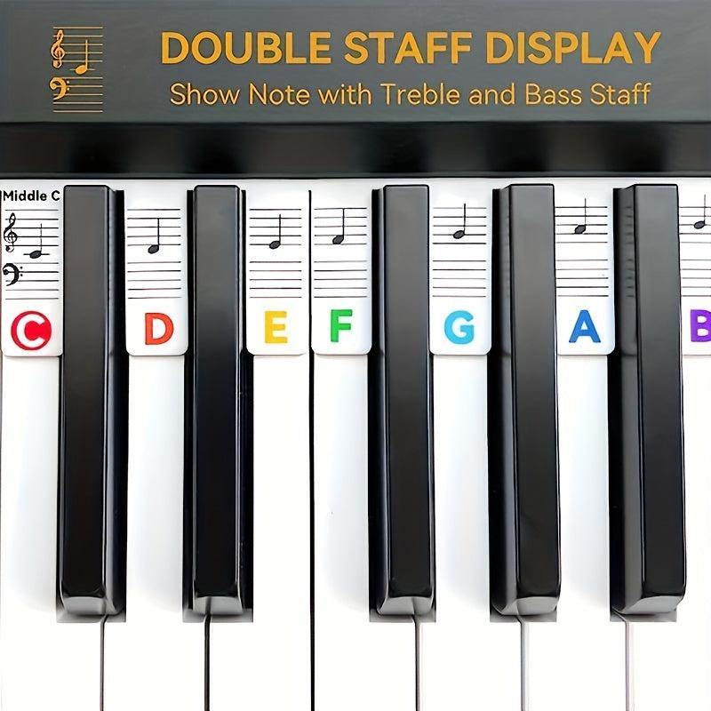 Piano Electronic Organ Silicone Keyboard Sticker Beginner Guide 88 Keys