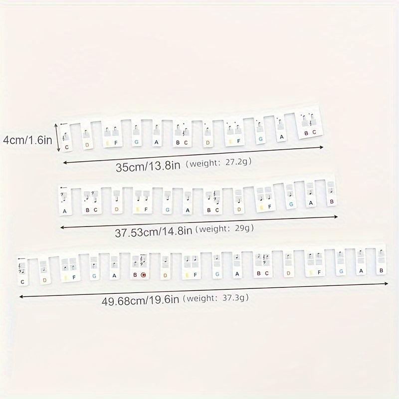 Piano Electronic Organ Silicone Keyboard Sticker Beginner Guide 88 Keys