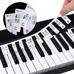 Piano Electronic Organ Silicone Keyboard Sticker Beginner Guide 88 Keys