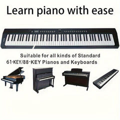 Piano Electronic Organ Silicone Keyboard Sticker Beginner Guide 88 Keys