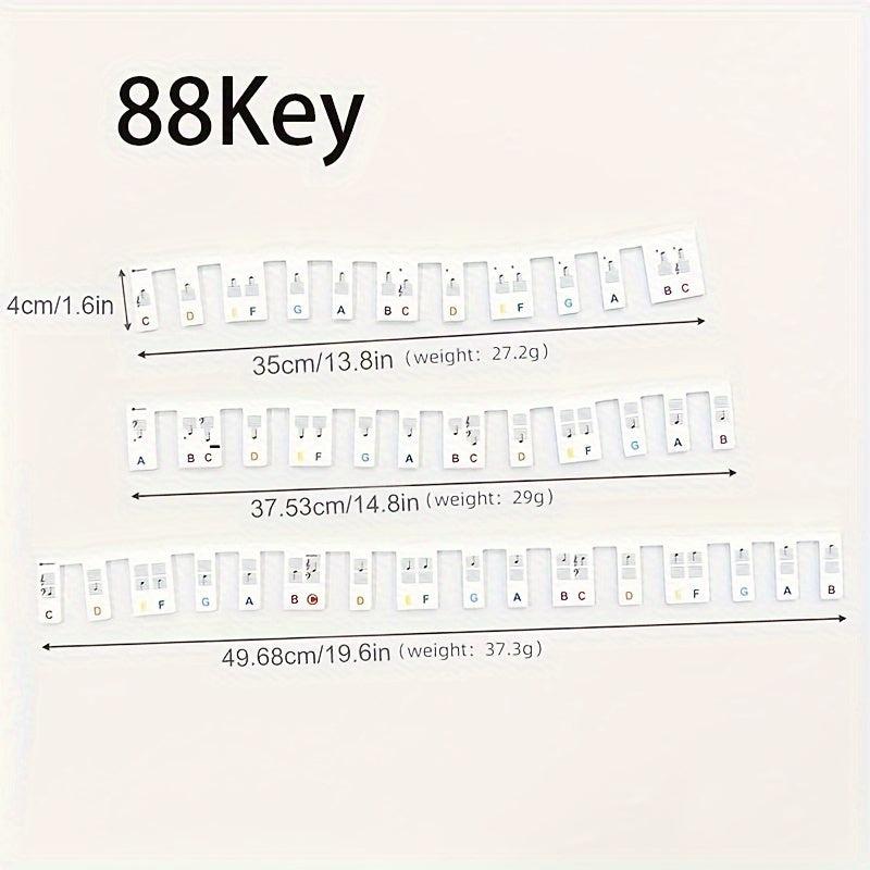 Piano Electronic Organ Silicone Keyboard Sticker Beginner Guide 88 Keys