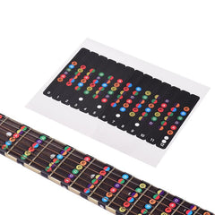 Guitar Scale Beginner Fingerboard Sticker & 5 Random Picks