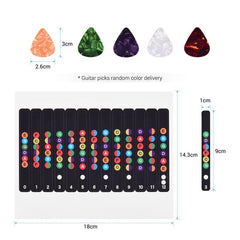 Guitar Scale Beginner Fingerboard Sticker & 5 Random Picks