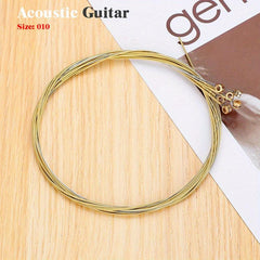 6 Pcs Folk Acoustic Guitar Strings Brass Rose Copper 010