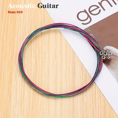 6 Pcs Folk Acoustic Guitar Strings Brass Rose Copper 010