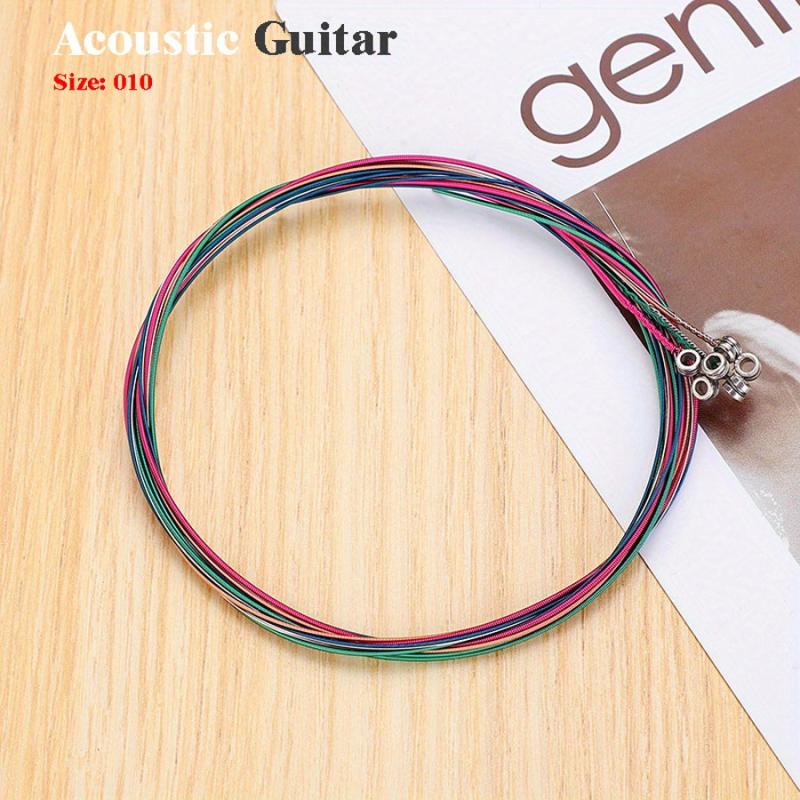 6 Pcs Folk Acoustic Guitar Strings Brass Rose Copper 010