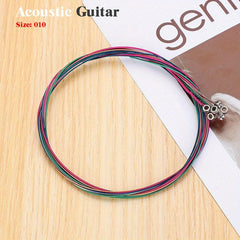 6 Pcs Folk Acoustic Guitar Strings Brass Rose Copper 010