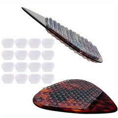 16pcs Non Slip Guitar Pick Grips Washable Silicone Durable Reusable Stickers