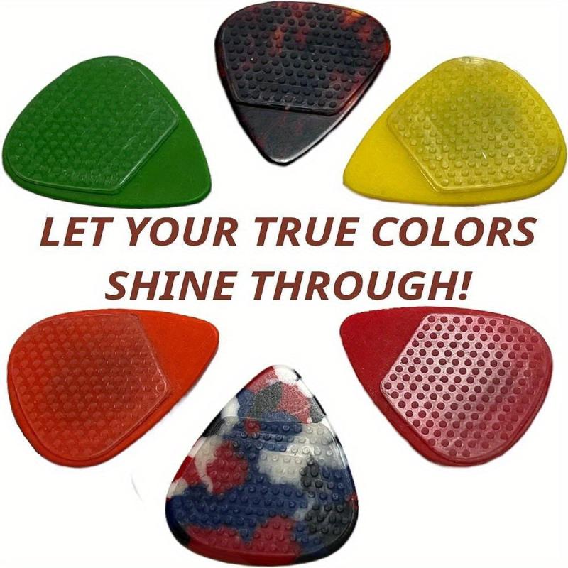 16pcs Non Slip Guitar Pick Grips Washable Silicone Durable Reusable Stickers