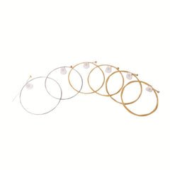 6pcs Acoustic Guitar Strings Brass Hexagonal Steel Core Strings