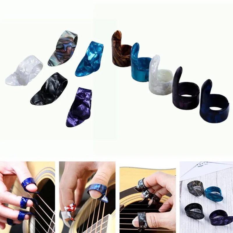 5pcs Guitar Picks Rings Thumb Pick Finger Nail Plectrums Set Guitar Accessories