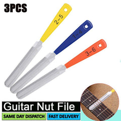3pc Guitar Nut Files Fret Crowning Slot Filing Luthier Repair Tool