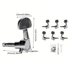 6Pcs Guitar String Tuning Pegs Closed Tuner Machine Heads
