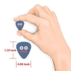 5pcs Bass Guitar Picks Face Style 3 Sizes 0.46 0.71 1.0mm Durable & Versatile