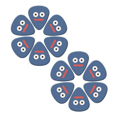 5pcs Bass Guitar Picks Face Style 3 Sizes 0.46 0.71 1.0mm Durable & Versatile