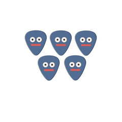 5pcs Bass Guitar Picks Face Style 3 Sizes 0.46 0.71 1.0mm Durable & Versatile