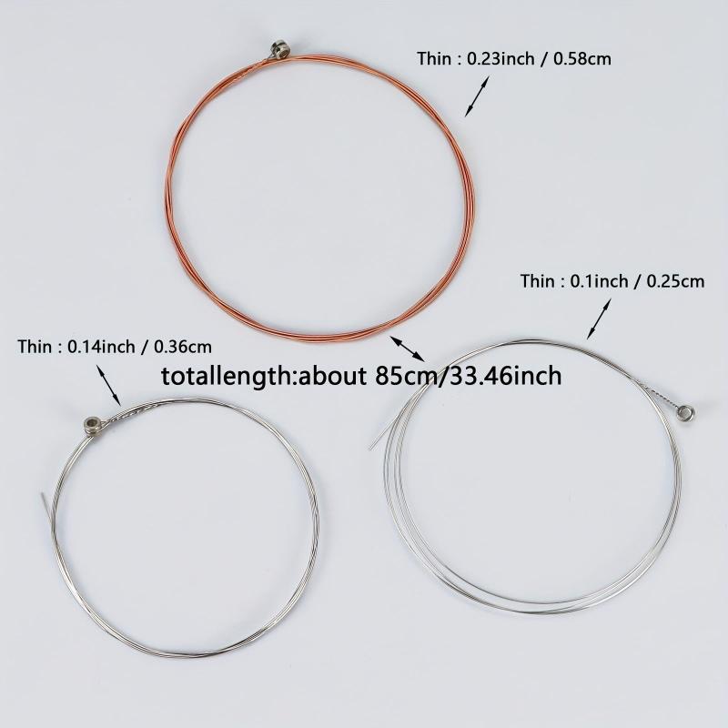 Folk Acoustic Guitar Single Strings E B G Replacement Set