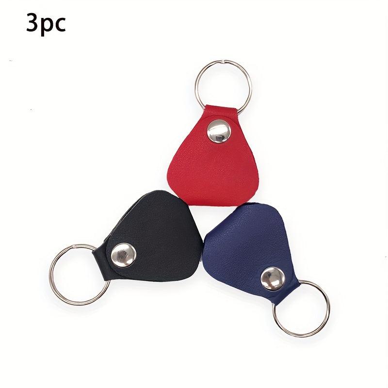 3pcs Guitar Pick Case Red Finger Pick Box Folk Acoustic Guitar Picks Holder
