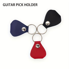 3pcs Guitar Pick Case Red Finger Pick Box Folk Acoustic Guitar Picks Holder