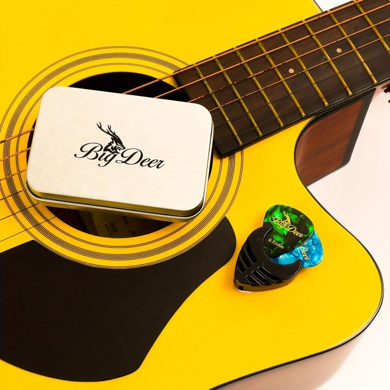 Bright Celluloid Guitar Picks Set - 30 Picks in Tin Case
