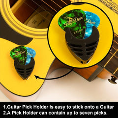 Bright Celluloid Guitar Picks Set - 30 Picks in Tin Case