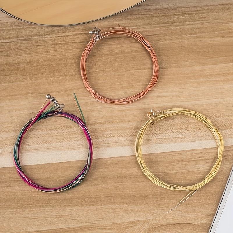 Rainbow Colorful Acoustic Guitar String Set