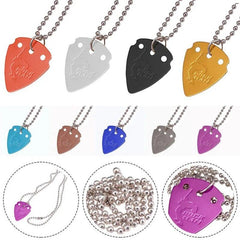 Aluminium Alloy Guitar Pick Plectrum Pendant Necklace