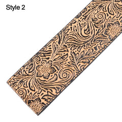 Embossed Leather Guitar Strap Adjustable for All Guitars