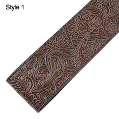 Embossed Leather Guitar Strap Adjustable for All Guitars