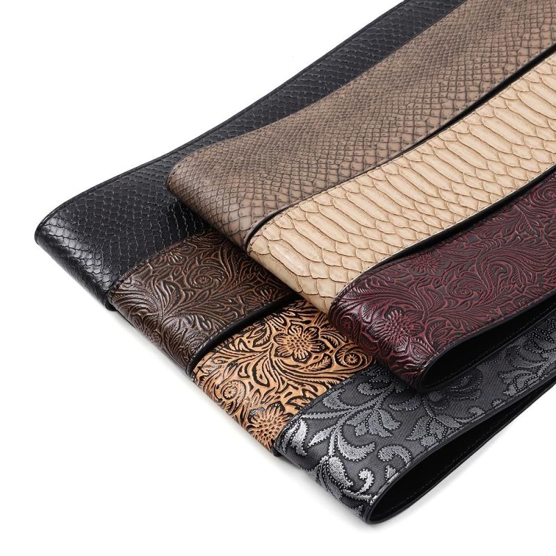 Embossed Leather Guitar Strap Adjustable for All Guitars