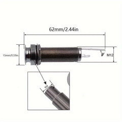 Guitar Strap Stud End Socket - 6.35mm Sound Hole Socket