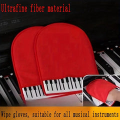 Microfiber Double Sided Velvet Piano Wiping Gloves