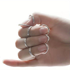 4pcs Metal Finger Guitar Picks for Acoustic Ukulele Bass Guitar