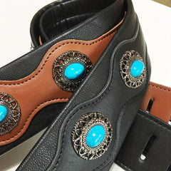 Adjustable PU Leather Guitar Strap for Acoustic Electric Bass Guitars